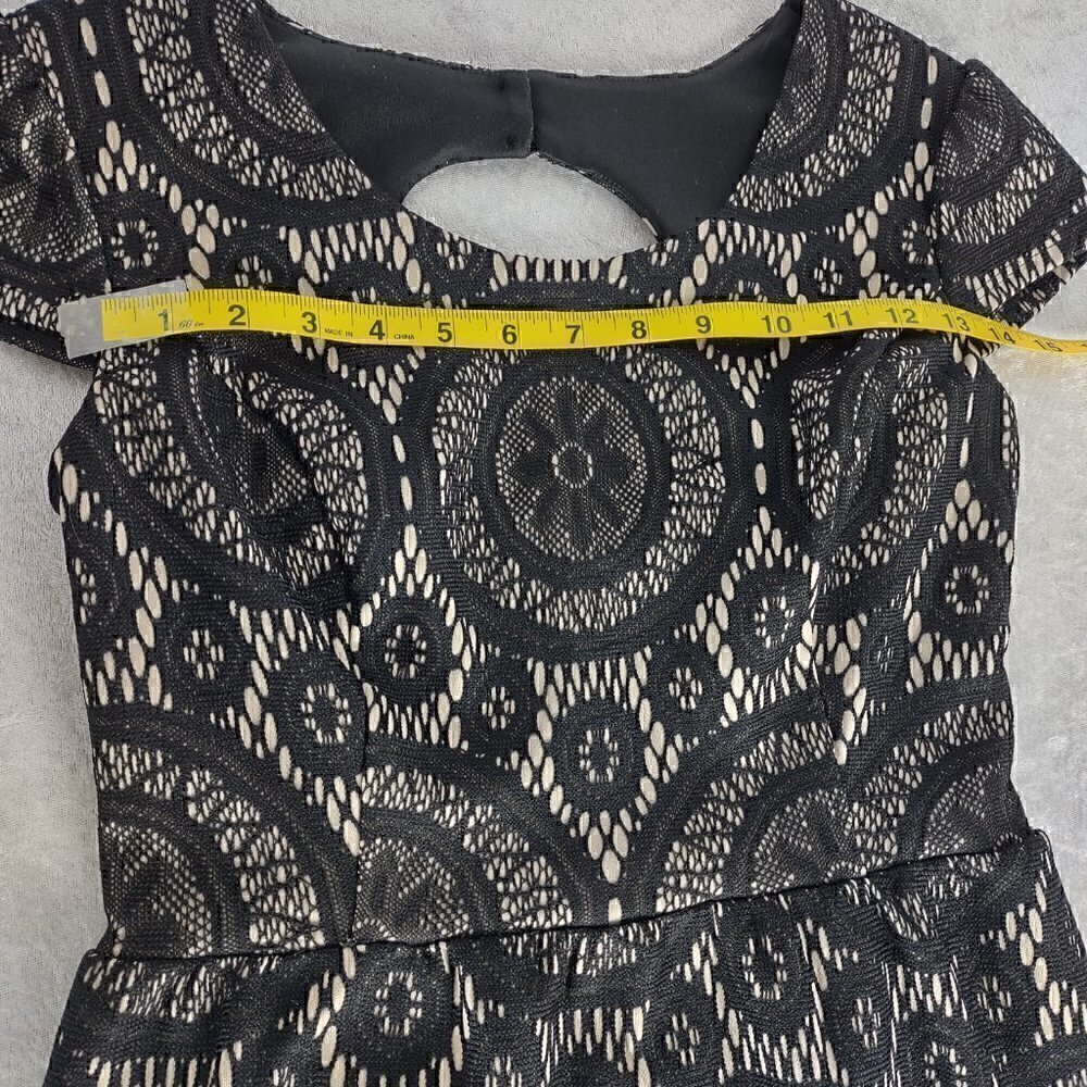 Kalijati Black Lace Dress With Nude Slip Underneath. Size M - Picture 9 of 15